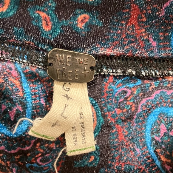 Free People We The Free L'Amour Velvet Bell Sleeve Top Mock Neck Size Small - Picture 7 of 12